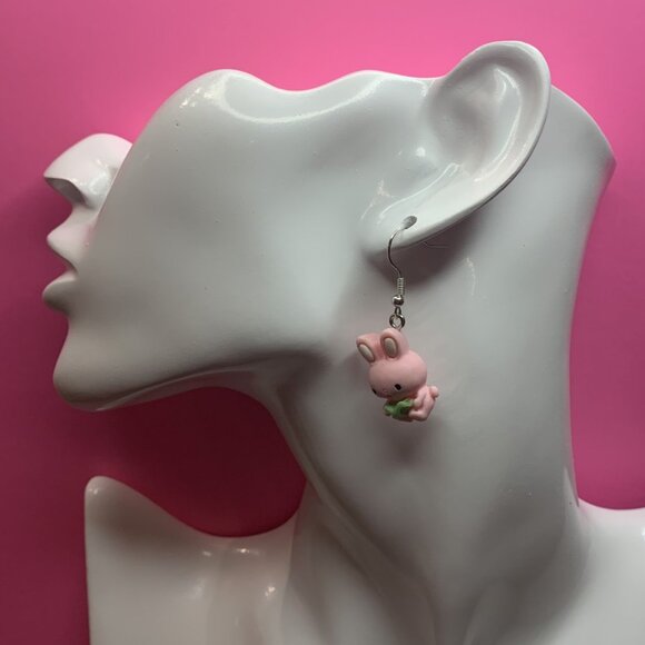 Book Earring, Bunny Earring, Easter Earring, Rabbit Earring, Easter Jewelry - Picture 4 of 5